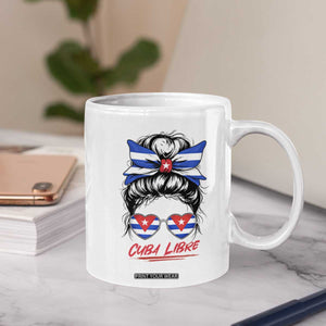 Cuba Libre Coffee Mug Messy Bun Cuban Woman Sunglasses TS12 Print Your Wear