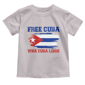 Cuban American Pride Toddler T Shirt Freedom For Cuba TS12 Ice Gray Print Your Wear