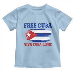 Cuban American Pride Toddler T Shirt Freedom For Cuba TS12 Light Blue Print Your Wear