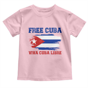 Cuban American Pride Toddler T Shirt Freedom For Cuba TS12 Light Pink Print Your Wear
