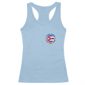 Free Cuba Viva Cuba Libre Racerback Tank Top SOS Cuba Energy Crisis TS12 Light Blue Print Your Wear
