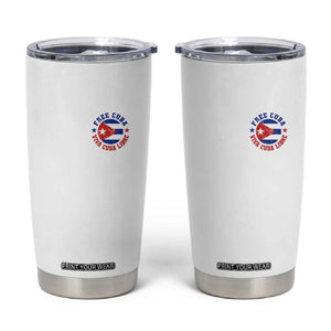 Free Cuba Viva Cuba Libre Tumbler Cup SOS Cuba Energy Crisis TS12 White Print Your Wear