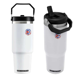 Free Cuba Viva Cuba Libre Flip Straw Tumbler SOS Cuba Energy Crisis TS12 One Size: 30 oz White Print Your Wear