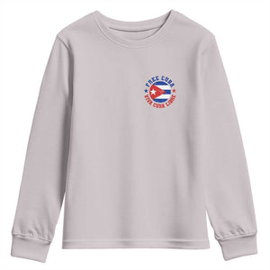 Free Cuba Viva Cuba Libre Youth Sweatshirt SOS Cuba Energy Crisis TS12 Ice Gray Print Your Wear