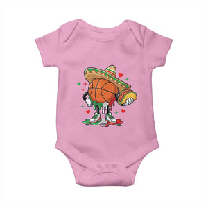Funny Cinco De Mayo Basketball Baby Onesie Mexican Fiesta Party TS12 Light Pink Print Your Wear