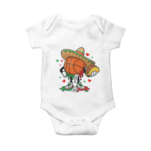 Funny Cinco De Mayo Basketball Baby Onesie Mexican Fiesta Party TS12 White Print Your Wear