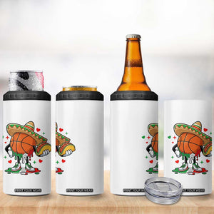 Funny Cinco De Mayo Basketball 4 in 1 Can Cooler Tumbler Mexican Fiesta Party TS12 Print Your Wear