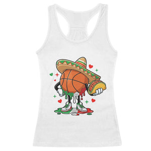 Funny Cinco De Mayo Basketball Racerback Tank Top Mexican Fiesta Party TS12 White Print Your Wear
