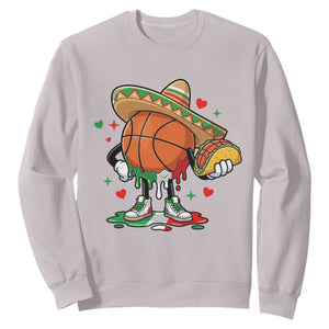 Funny Cinco De Mayo Basketball Sweatshirt Mexican Fiesta Party TS12 Ice Gray Print Your Wear