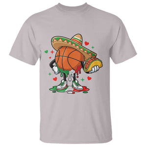 Funny Cinco De Mayo Basketball T Shirt Mexican Fiesta Party TS12 Ice Gray Print Your Wear