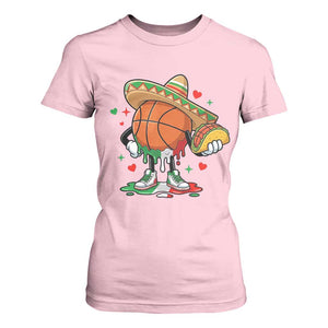Funny Cinco De Mayo Basketball T Shirt For Women Mexican Fiesta Party TS12 Light Pink Print Your Wear