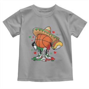 Funny Cinco De Mayo Basketball Toddler T Shirt Mexican Fiesta Party TS12 Sport Gray Print Your Wear