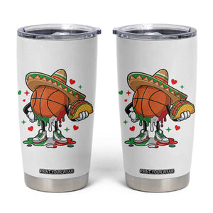 Funny Cinco De Mayo Basketball Tumbler Cup Mexican Fiesta Party TS12 White Print Your Wear