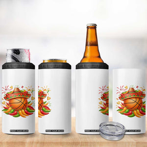 Funny Cinco De Mayo Basketball 4 in 1 Can Cooler Tumbler Mexican Fiesta Hoops Party TS12 Print Your Wear