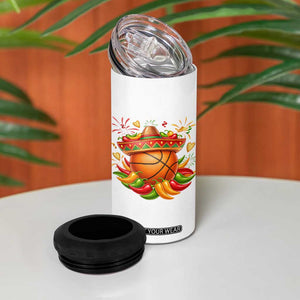 Funny Cinco De Mayo Basketball 4 in 1 Can Cooler Tumbler Mexican Fiesta Hoops Party TS12 Print Your Wear