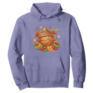 Funny Cinco De Mayo Basketball Hoodie Mexican Fiesta Hoops Party TS12 Violet Print Your Wear