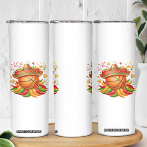 Funny Cinco De Mayo Basketball Skinny Tumbler Mexican Fiesta Hoops Party TS12 Print Your Wear