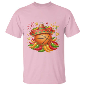 Funny Cinco De Mayo Basketball T Shirt Mexican Fiesta Hoops Party TS12 Light Pink Print Your Wear