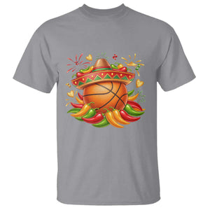 Funny Cinco De Mayo Basketball T Shirt Mexican Fiesta Hoops Party TS12 Sport Gray Print Your Wear