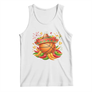 Funny Cinco De Mayo Basketball Tank Top Mexican Fiesta Hoops Party TS12 White Print Your Wear