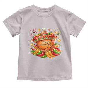 Funny Cinco De Mayo Basketball Toddler T Shirt Mexican Fiesta Hoops Party TS12 Ice Gray Print Your Wear