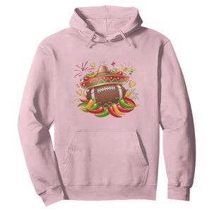 Funny Cinco De Mayo Football Hoodie Mexican Fiesta Party TS12 Light Pink Print Your Wear