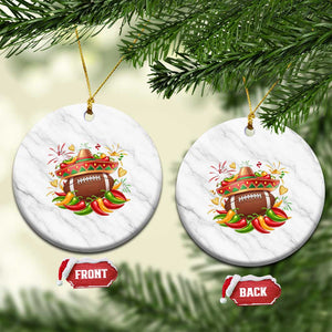 Funny Cinco De Mayo Football Ceramic Ornament Mexican Fiesta Party TS12 1pc White Marble Print Your Wear