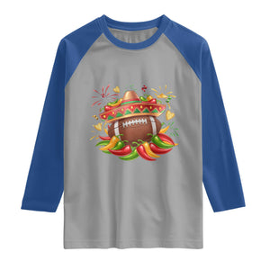 Funny Cinco De Mayo Football Raglan Shirt Mexican Fiesta Party TS12 Sport Gray Royal Print Your Wear