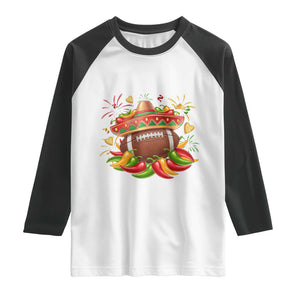 Funny Cinco De Mayo Football Raglan Shirt Mexican Fiesta Party TS12 White Black Print Your Wear