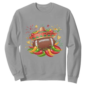 Funny Cinco De Mayo Football Sweatshirt Mexican Fiesta Party TS12 Sport Gray Print Your Wear