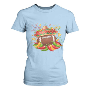 Funny Cinco De Mayo Football T Shirt For Women Mexican Fiesta Party TS12 Light Blue Print Your Wear