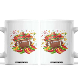 Funny Cinco De Mayo Football Coffee Mug Mexican Fiesta Party TS12 White Print Your Wear