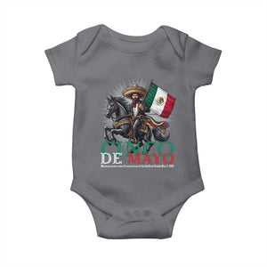 Cinco De Mayo Battle Of Puebla Baby Onesie Historical Mexican Heritage TS12 Charcoal Print Your Wear
