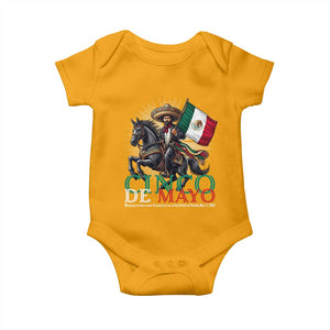 Cinco De Mayo Battle Of Puebla Baby Onesie Historical Mexican Heritage TS12 Gold Print Your Wear