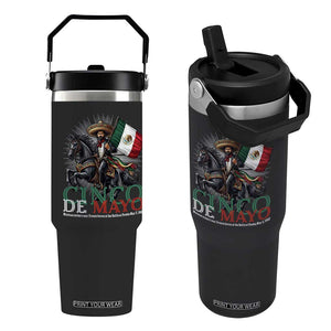 Cinco De Mayo Battle Of Puebla Flip Straw Tumbler Historical Mexican Heritage TS12 One Size: 30 oz Black Print Your Wear