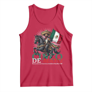Cinco De Mayo Battle Of Puebla Tank Top Historical Mexican Heritage TS12 Red Print Your Wear