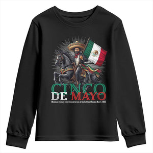 Cinco De Mayo Battle Of Puebla Youth Sweatshirt Historical Mexican Heritage TS12 Black Print Your Wear