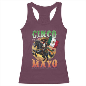 Cinco De Mayo Battle Of Puebla Racerback Tank Top Mexican Victory Heritage Pride TS12 Maroon Print Your Wear