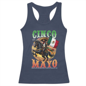 Cinco De Mayo Battle Of Puebla Racerback Tank Top Mexican Victory Heritage Pride TS12 Navy Print Your Wear