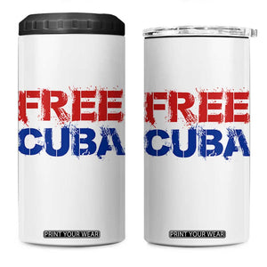 Free Cuba 4 in 1 Can Cooler Tumbler Stand With Cuban People Gift TS12 One Size: 16 oz White Print Your Wear