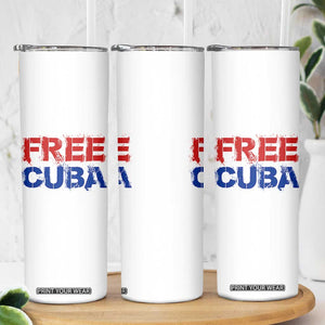 Free Cuba Skinny Tumbler Stand With Cuban People Gift TS12 Print Your Wear