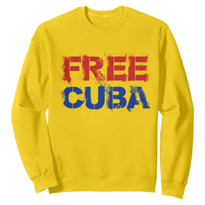 Free Cuba Sweatshirt Stand With Cuban People Gift TS12 Daisy Print Your Wear