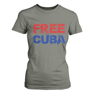 Free Cuba T Shirt For Women Stand With Cuban People Gift TS12 Military Green Print Your Wear