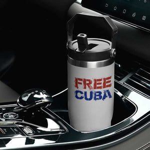 Free Cuba Flip Straw Tumbler Stand With Cuban People Gift TS12 Print Your Wear