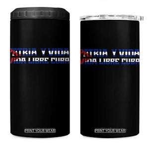 Viva Cuba Libre 4 in 1 Can Cooler Tumbler Cuban Freedom Movement TS12 One Size: 16 oz Black Print Your Wear