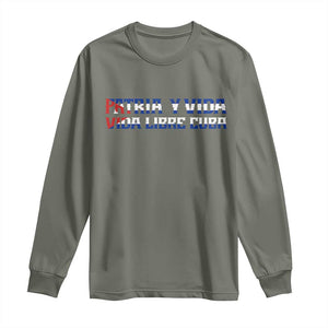 Viva Cuba Libre Long Sleeve Shirt Cuban Freedom Movement TS12 Military Green Print Your Wear