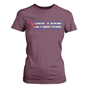 Viva Cuba Libre T Shirt For Women Cuban Freedom Movement TS12 Maroon Print Your Wear