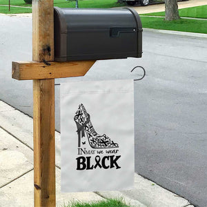In May We Wear Black Garden Flag Skin Cancer Support Gift For Her TS12 Print Your Wear