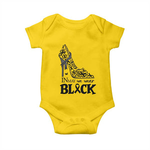 In May We Wear Black Baby Onesie Skin Cancer Support Gift For Her TS12 Daisy Print Your Wear