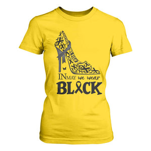 In May We Wear Black T Shirt For Women Skin Cancer Support Gift For Her TS12 Daisy Print Your Wear